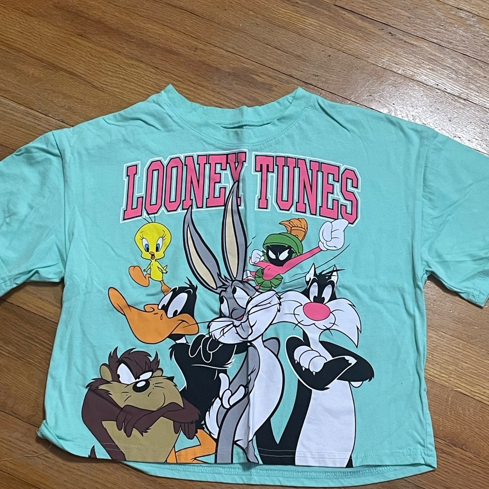 Teal Looney Tunes shirt